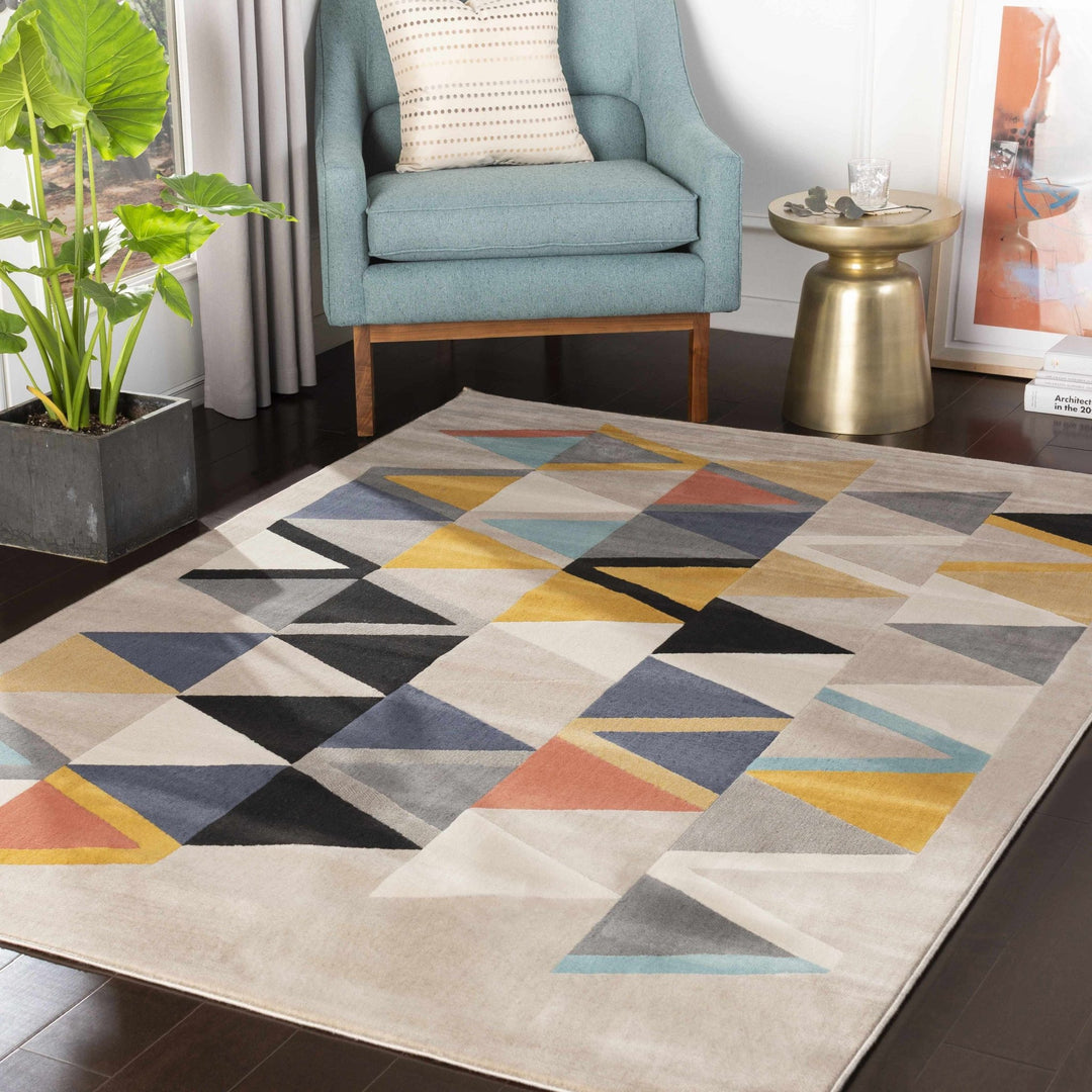 Champlin Modern Geometrical Design Multicolor Area Rug - The Rug Decor