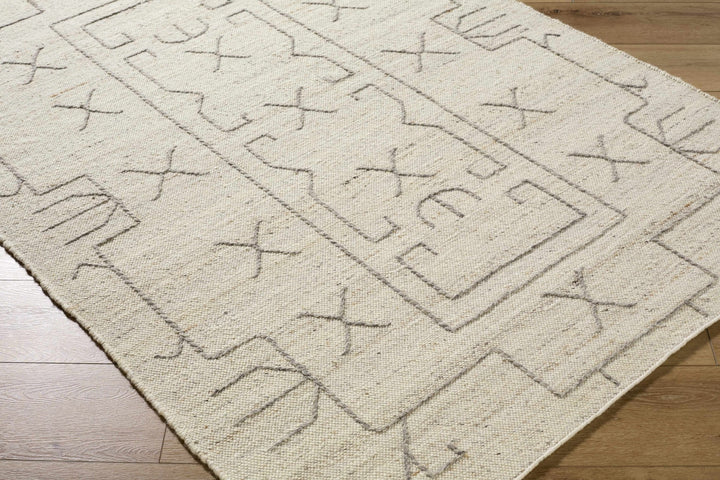 Chanda Contemporary Design Beige Hand Woven Wool Rug - The Rug Decor