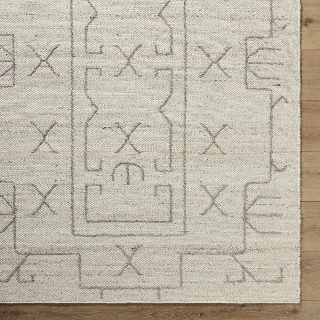 Chanda Contemporary Design Beige Hand Woven Wool Rug - The Rug Decor