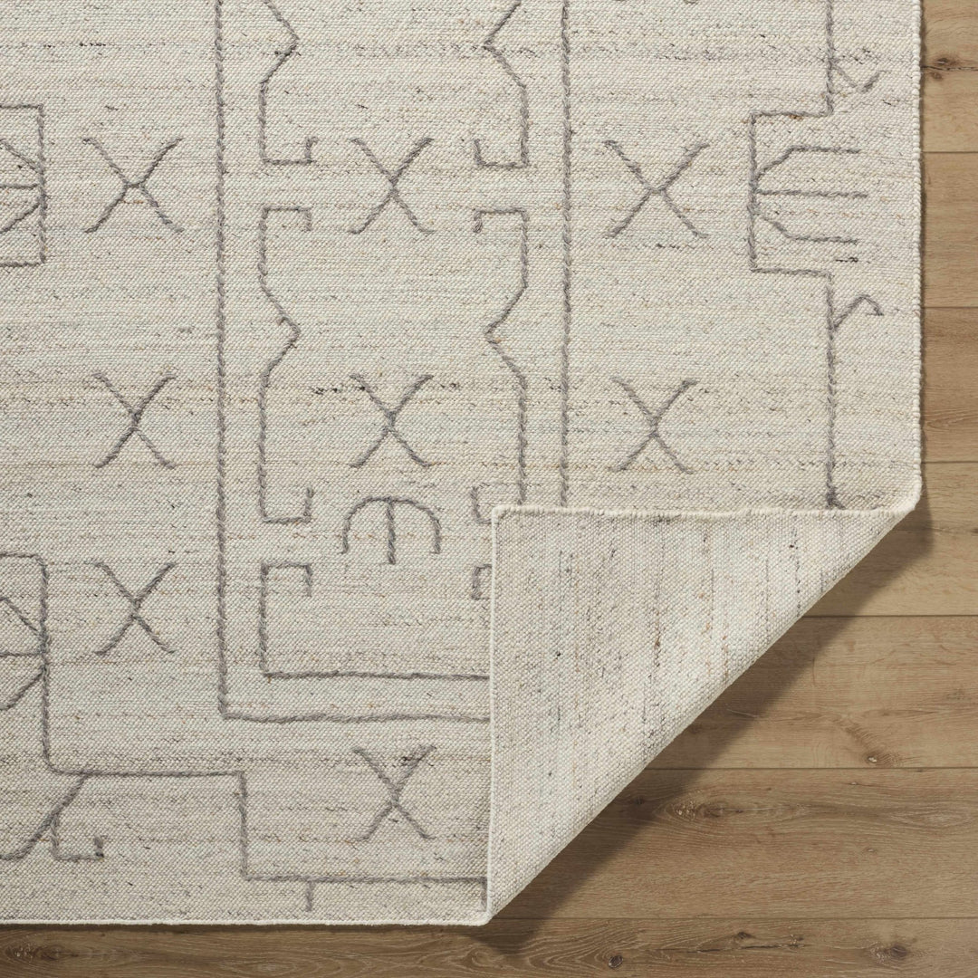 Chanda Contemporary Design Beige Hand Woven Wool Rug - The Rug Decor