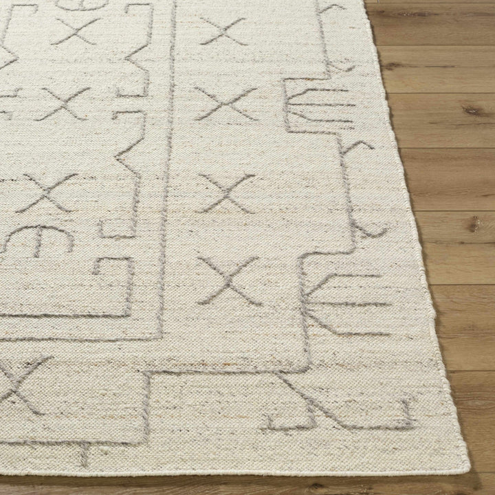 Chanda Contemporary Design Beige Hand Woven Wool Rug - The Rug Decor