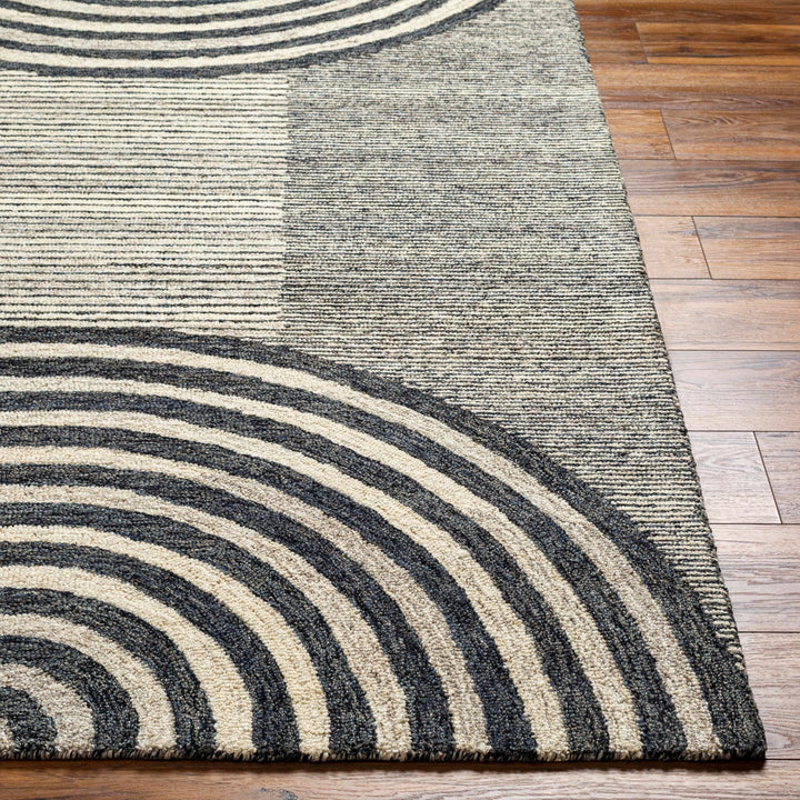 Chantesuta Contemporary Style Black And Beige Area Rug - The Rug Decor