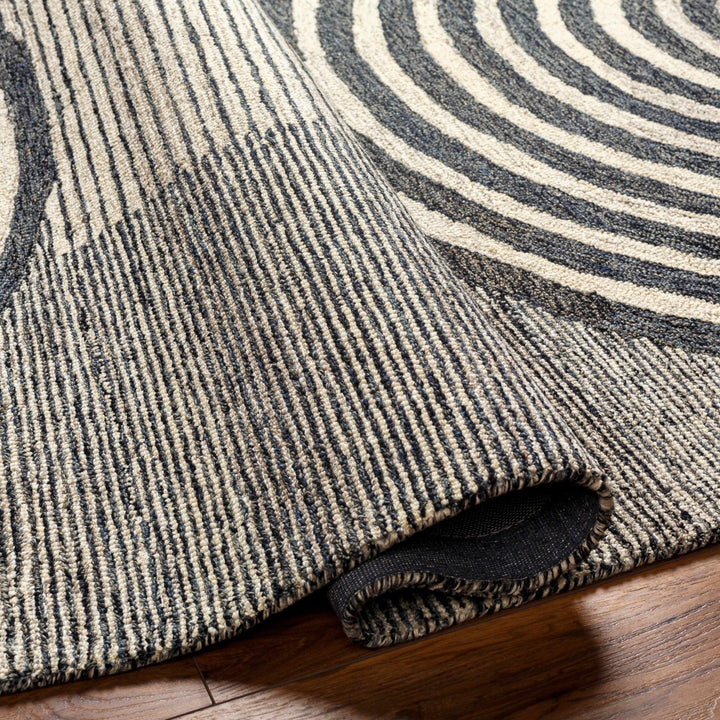 Chantesuta Contemporary Style Black And Beige Area Rug - The Rug Decor