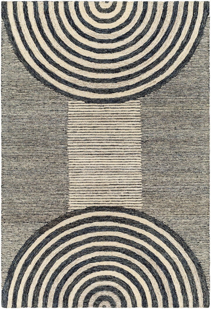 Chantesuta Contemporary Style Black And Beige Area Rug - The Rug Decor