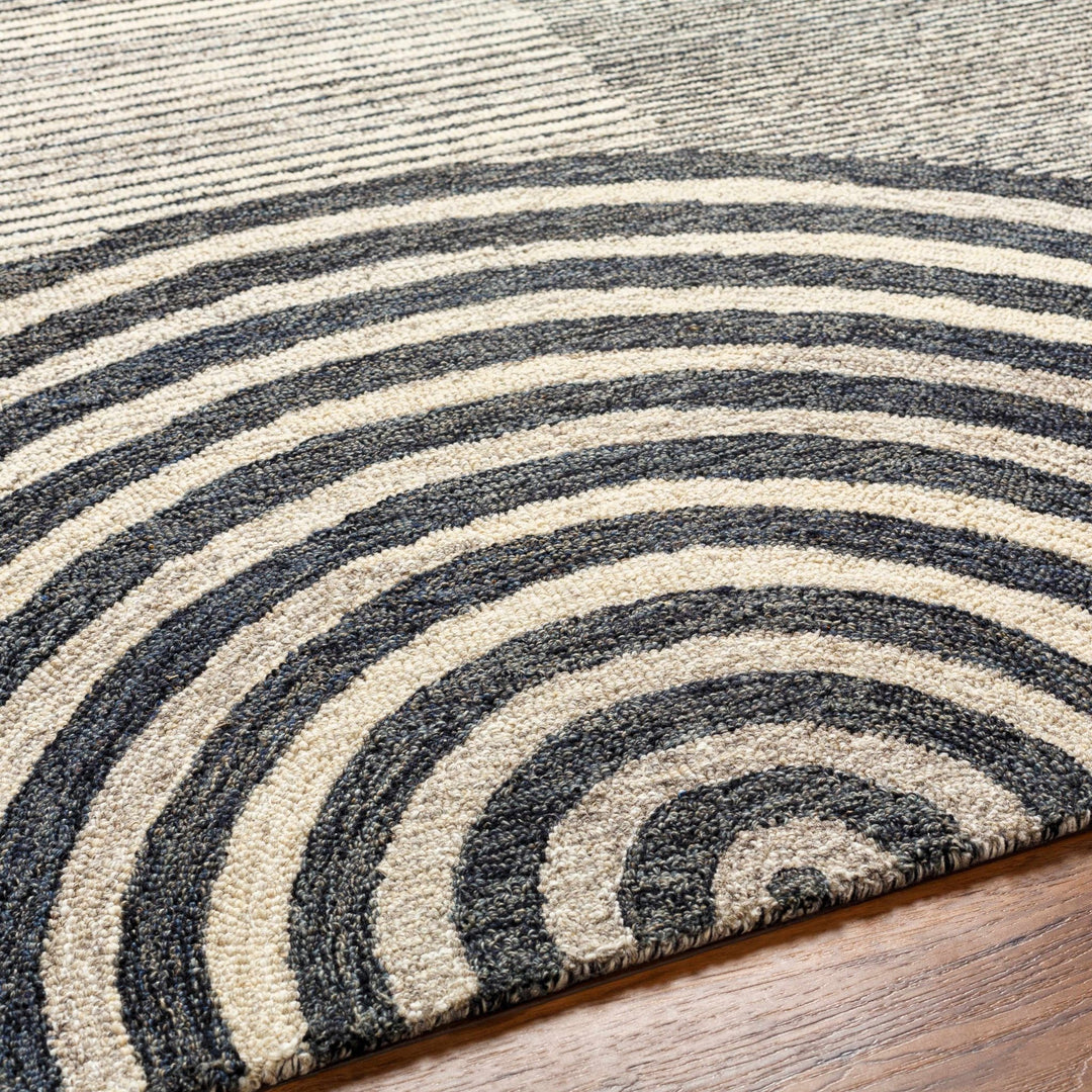 Chantesuta Contemporary Style Black And Beige Area Rug - The Rug Decor