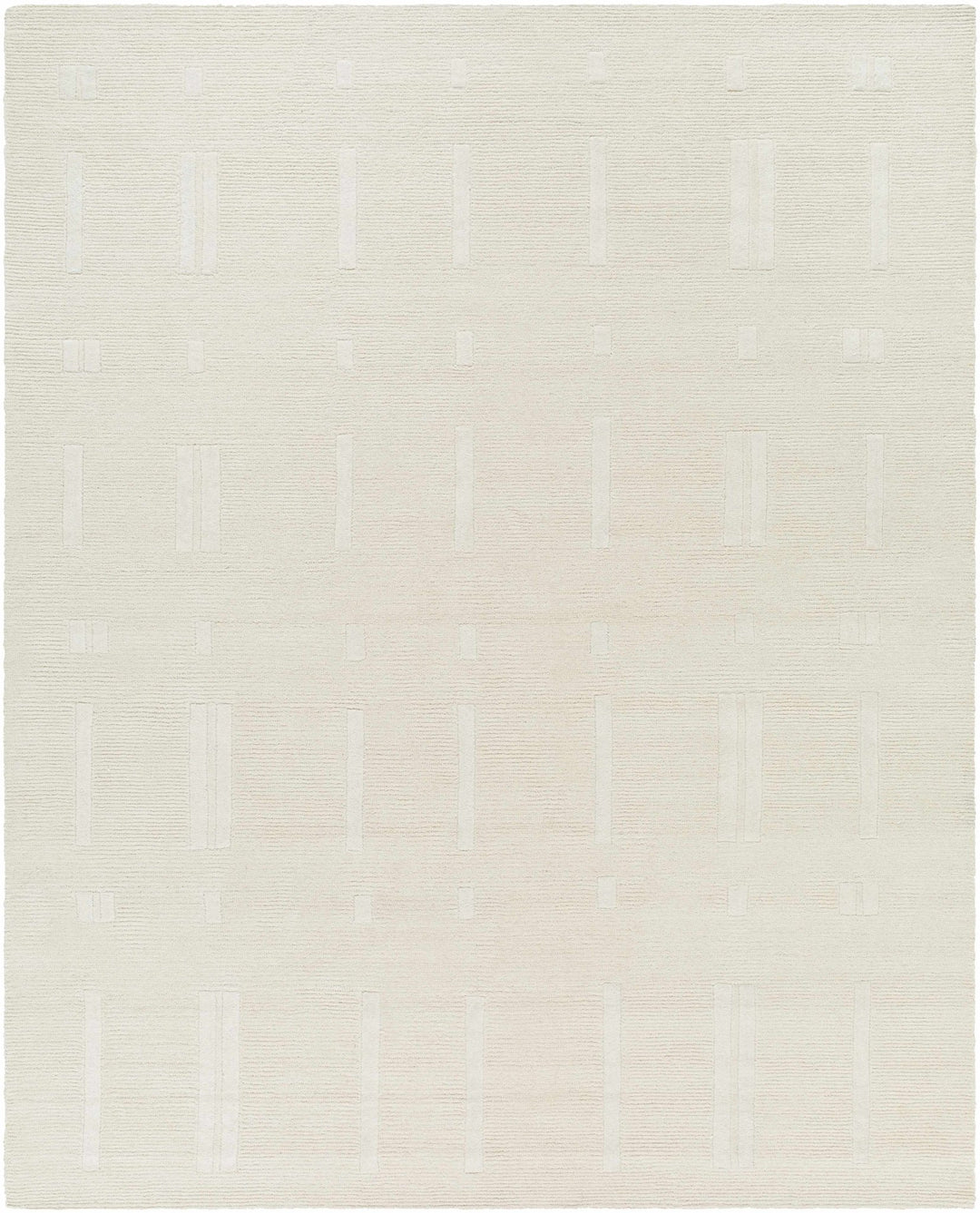 Charan Contemporary Solid Ivory Area Rug - The Rug Decor
