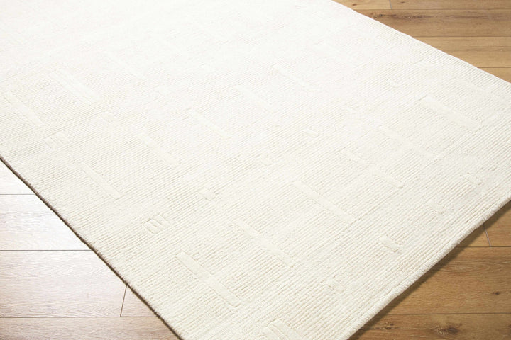 Charan Contemporary Solid Ivory Area Rug - The Rug Decor