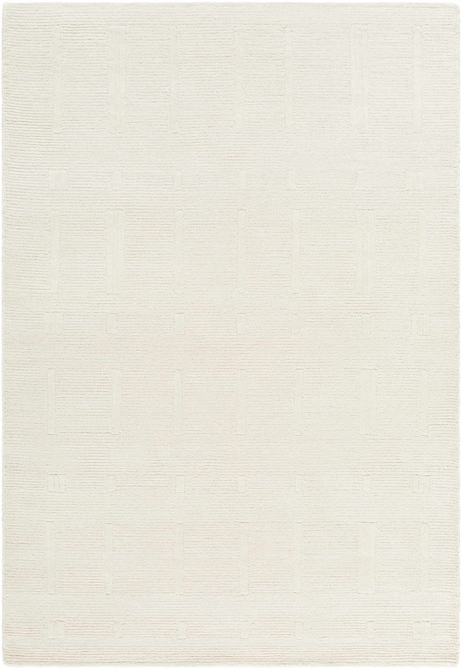 Charan Contemporary Solid Ivory Area Rug - The Rug Decor