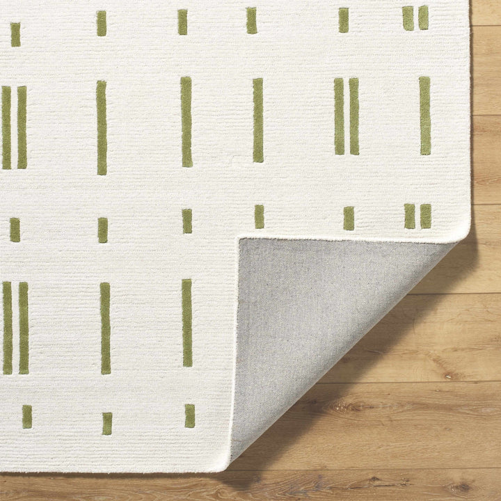 Charan Modern Geometrical Ivory And Olive Rug - The Rug Decor