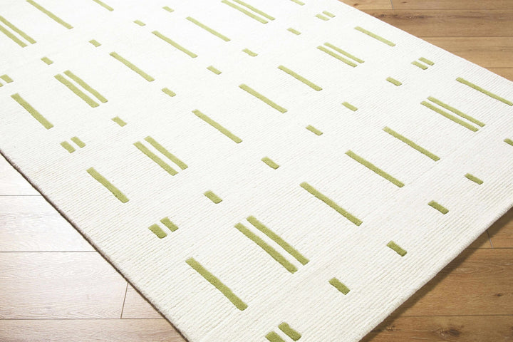Charan Modern Geometrical Ivory And Olive Rug - The Rug Decor