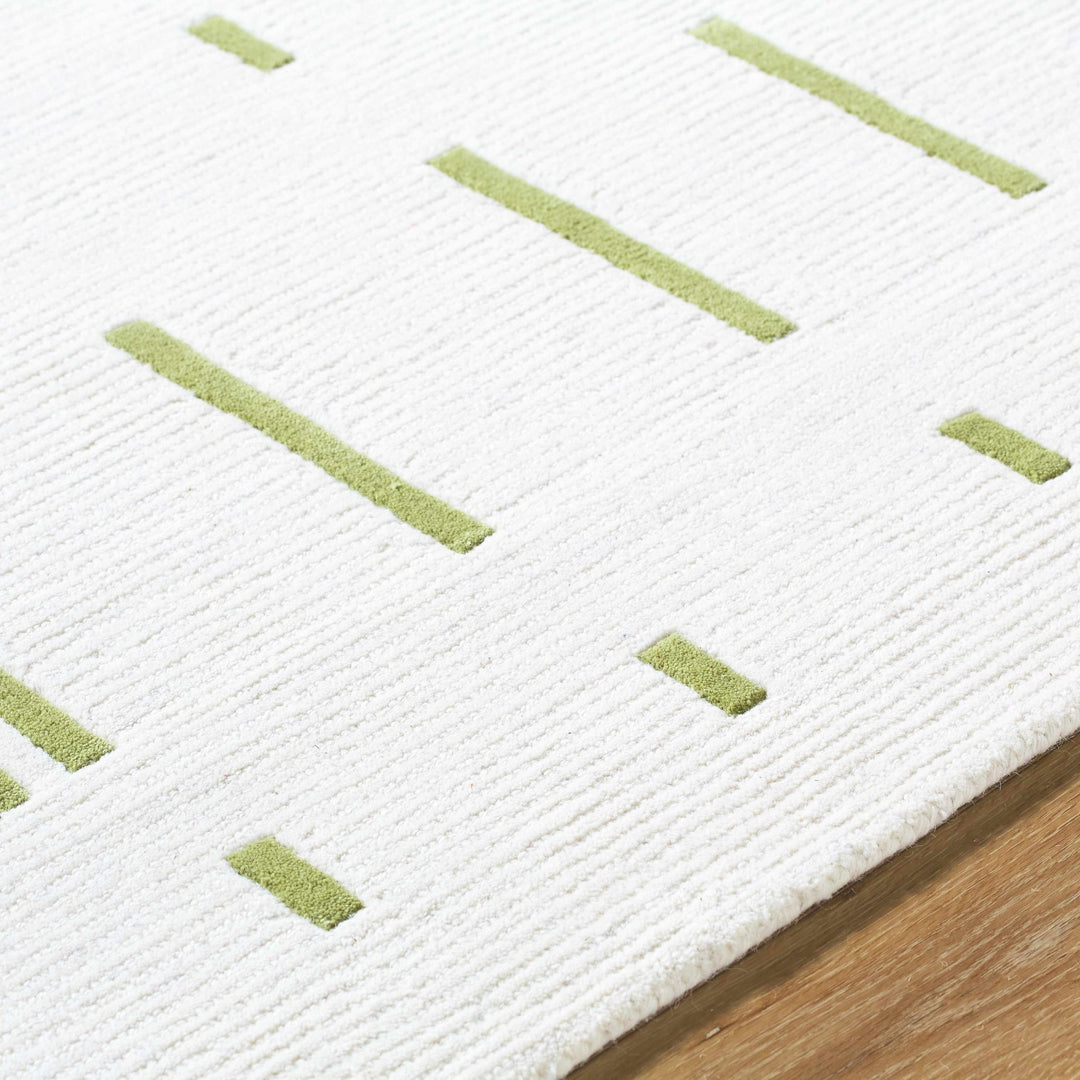 Charan Modern Geometrical Ivory And Olive Rug - The Rug Decor