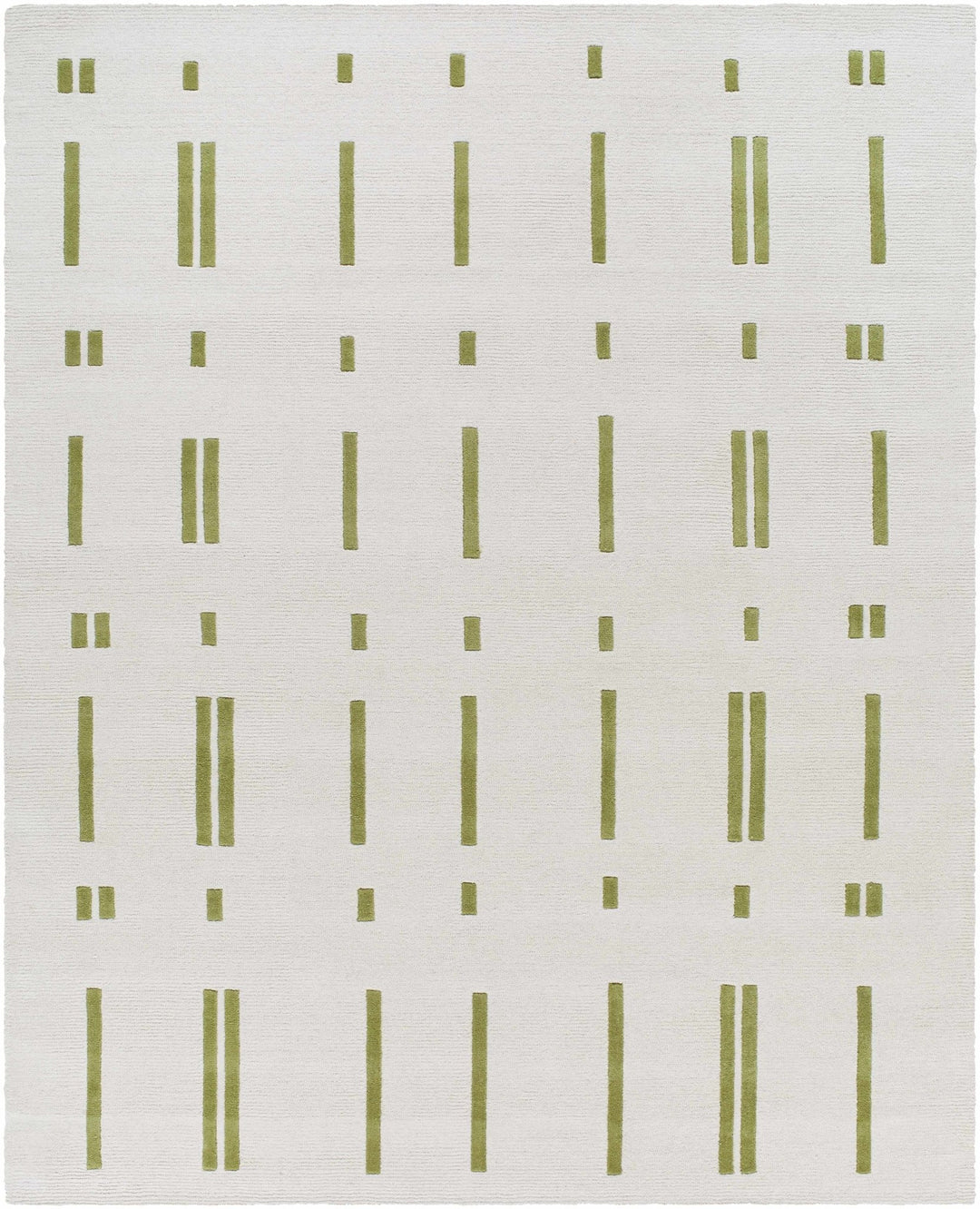 Charan Modern Geometrical Ivory And Olive Rug - The Rug Decor