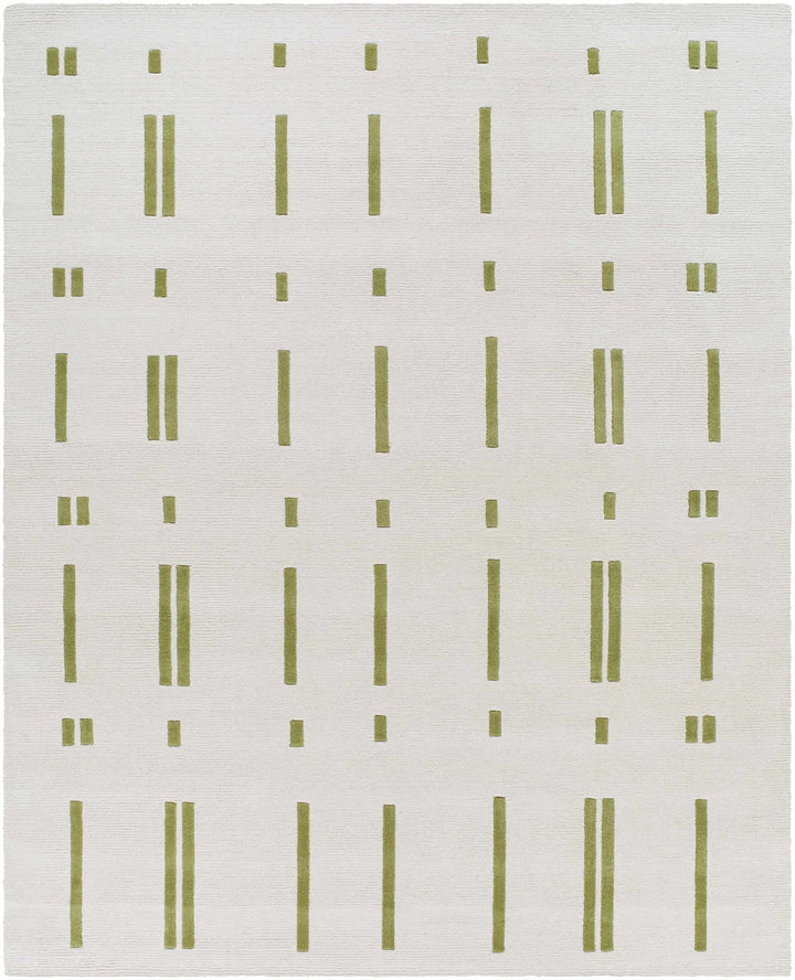 Charan Modern Geometrical Ivory And Olive Rug - The Rug Decor