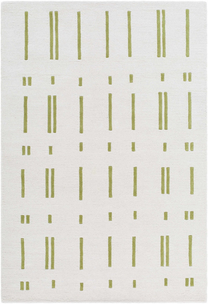 Charan Modern Geometrical Ivory And Olive Rug - The Rug Decor