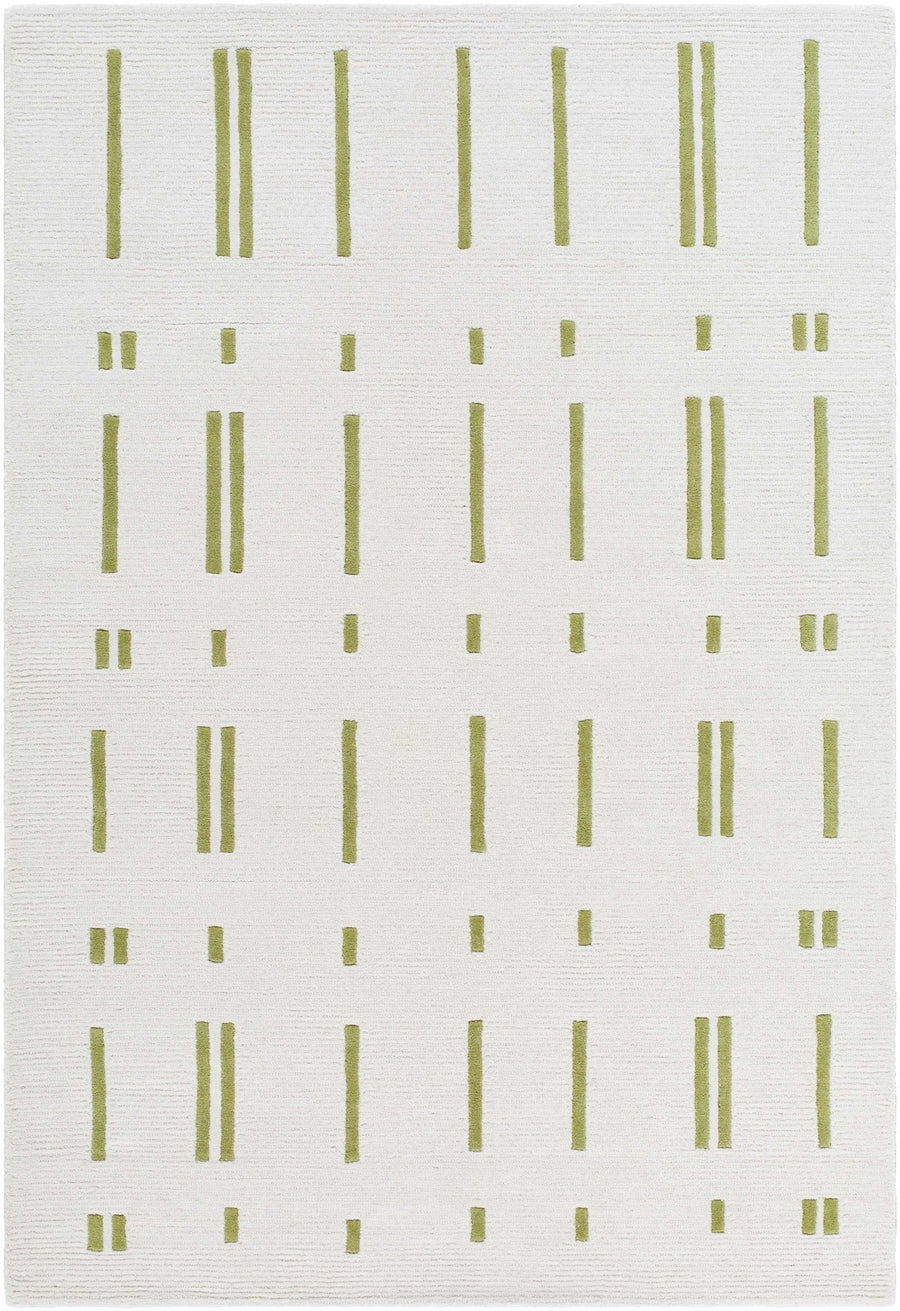 Charan Modern Geometrical Ivory And Olive Rug - The Rug Decor