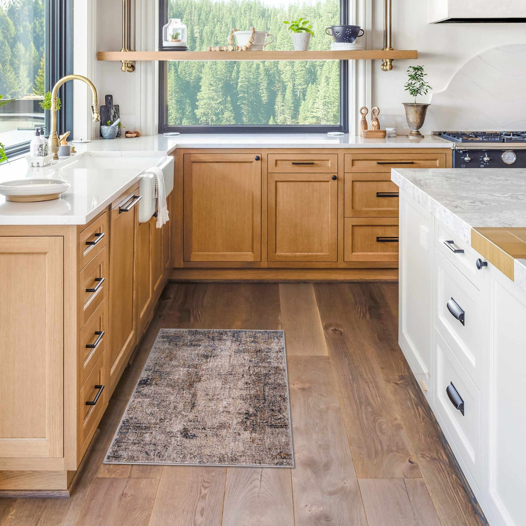 Charcoal And Beige Contemporary Rug - The Rug Decor