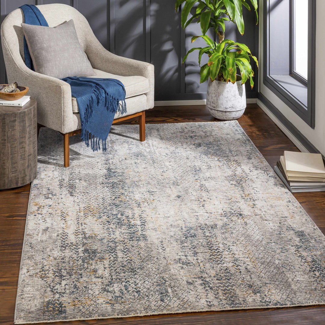 Charcoal And Beige Contemporary Rug - The Rug Decor
