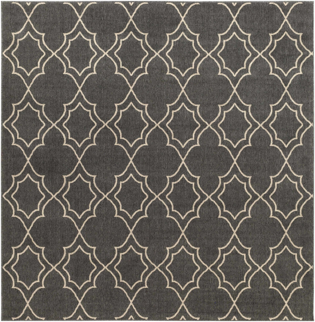 Charcoal and Beige Traditional Geometrical Pattern Rug - The Rug Decor