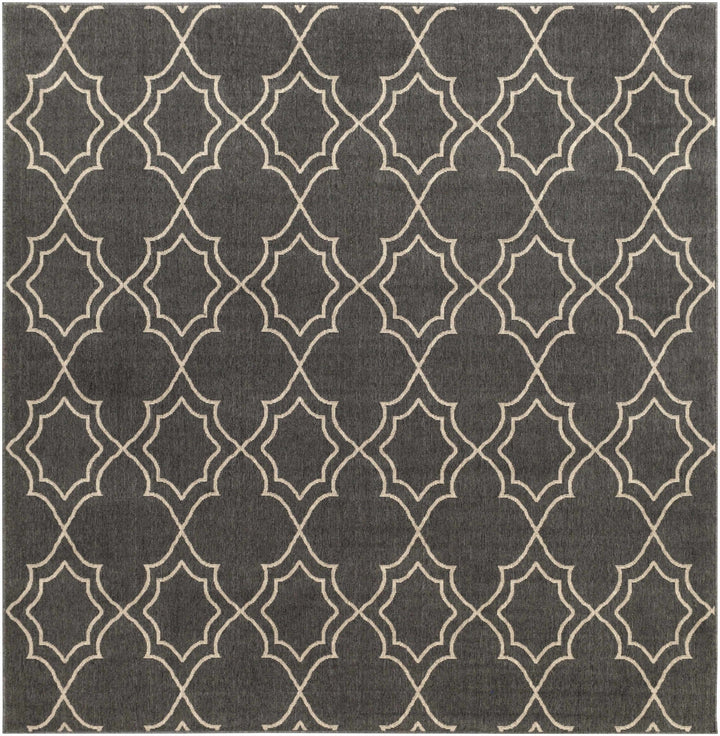 Charcoal and Beige Traditional Geometrical Pattern Rug - The Rug Decor