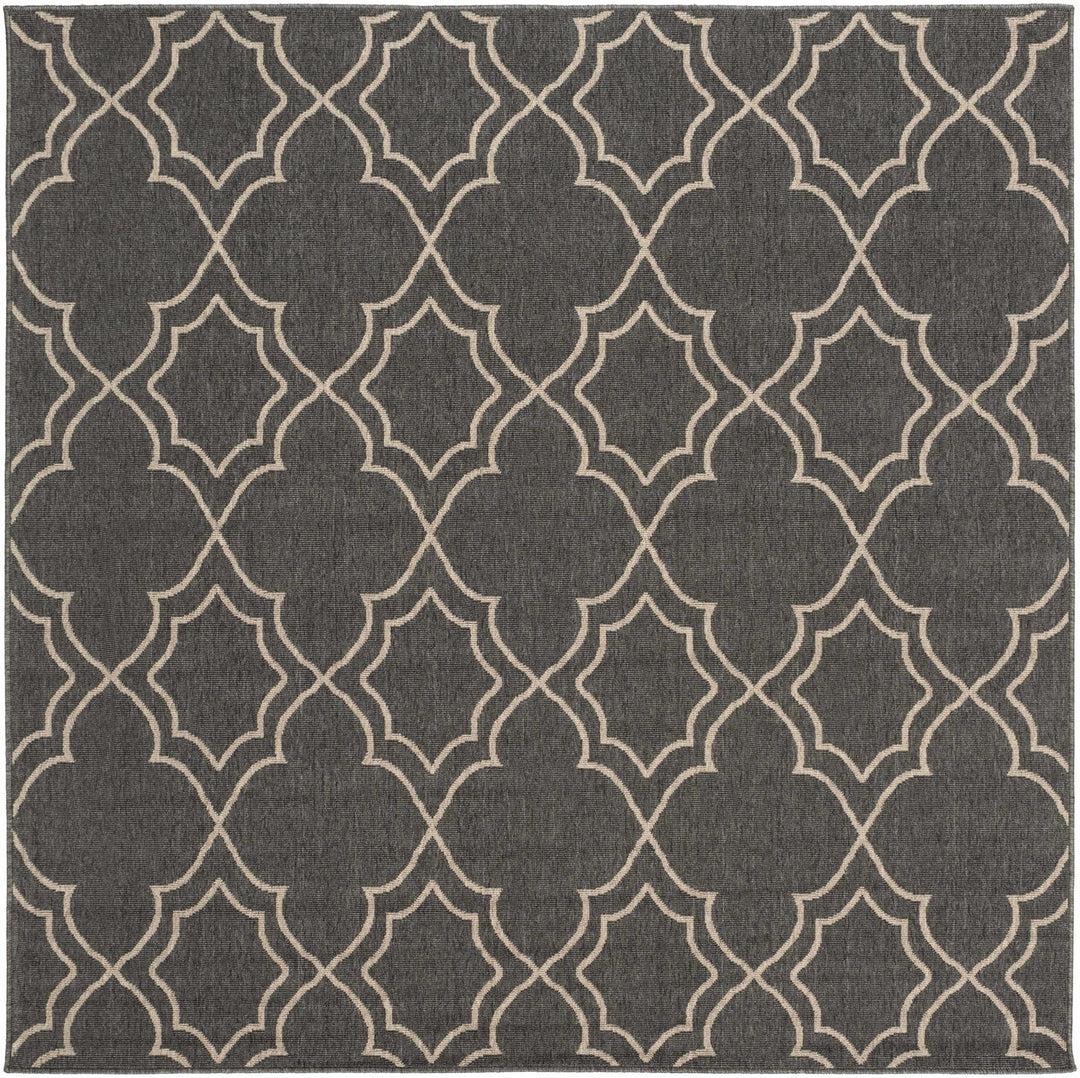 Charcoal and Beige Traditional Geometrical Pattern Rug - The Rug Decor