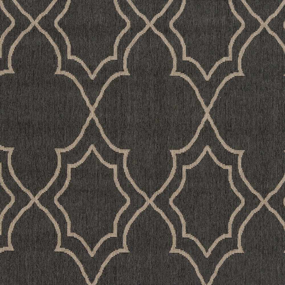 Charcoal and Beige Traditional Geometrical Pattern Rug - The Rug Decor