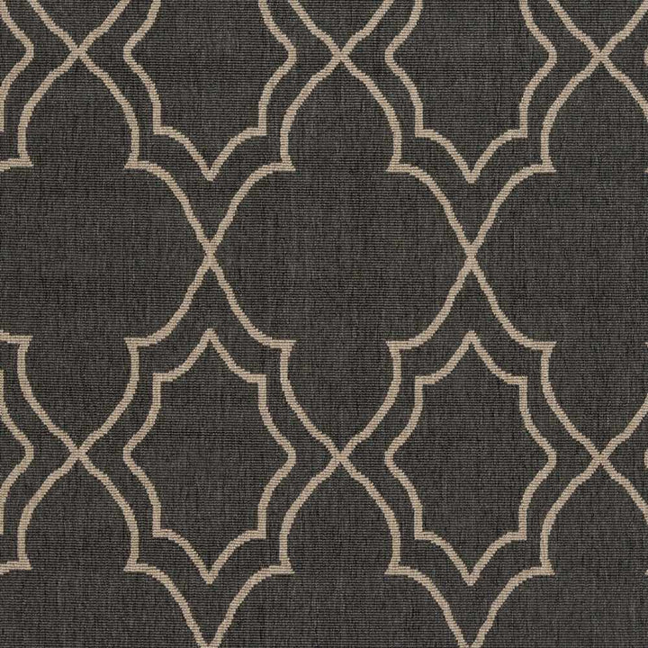 Charcoal and Beige Traditional Geometrical Pattern Rug - The Rug Decor