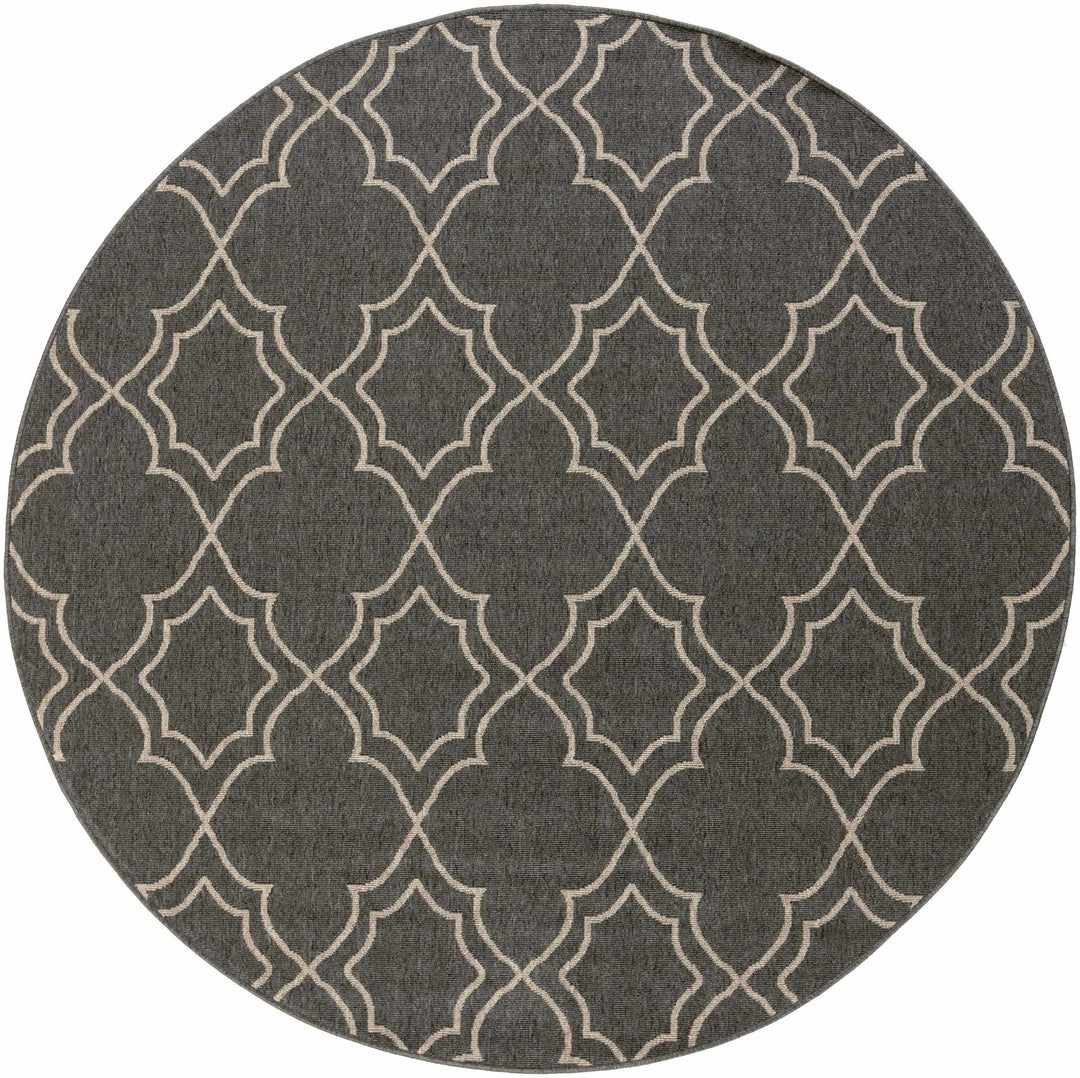 Charcoal and Beige Traditional Geometrical Pattern Rug - The Rug Decor