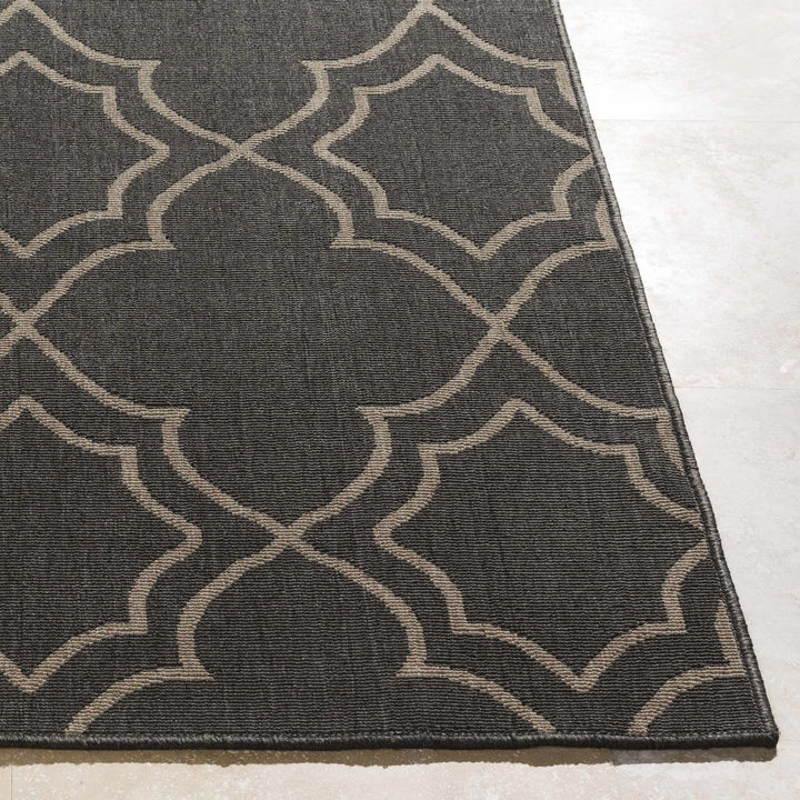 Charcoal and Beige Traditional Geometrical Pattern Rug - The Rug Decor