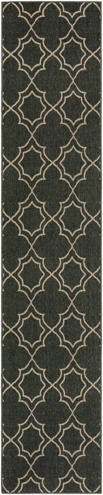 Charcoal and Beige Traditional Geometrical Pattern Rug - The Rug Decor