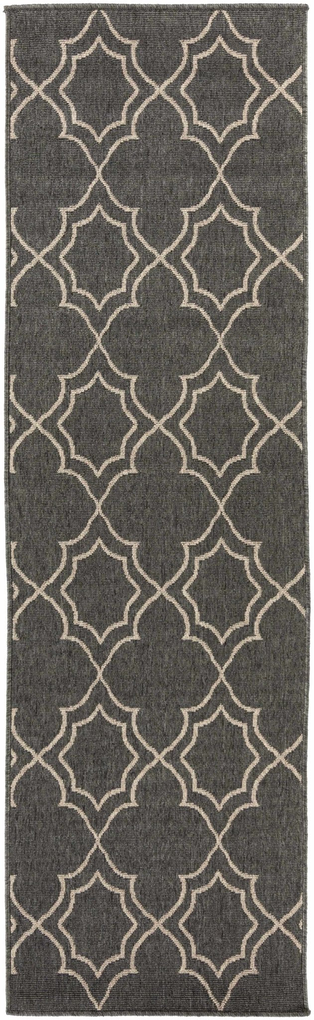 Charcoal and Beige Traditional Geometrical Pattern Rug - The Rug Decor