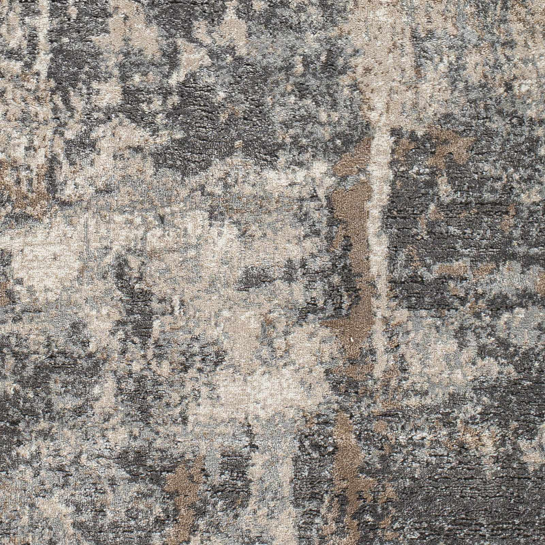 Charcoal And Cream Contemporary Style Machine Woven Area Rug - The Rug Decor