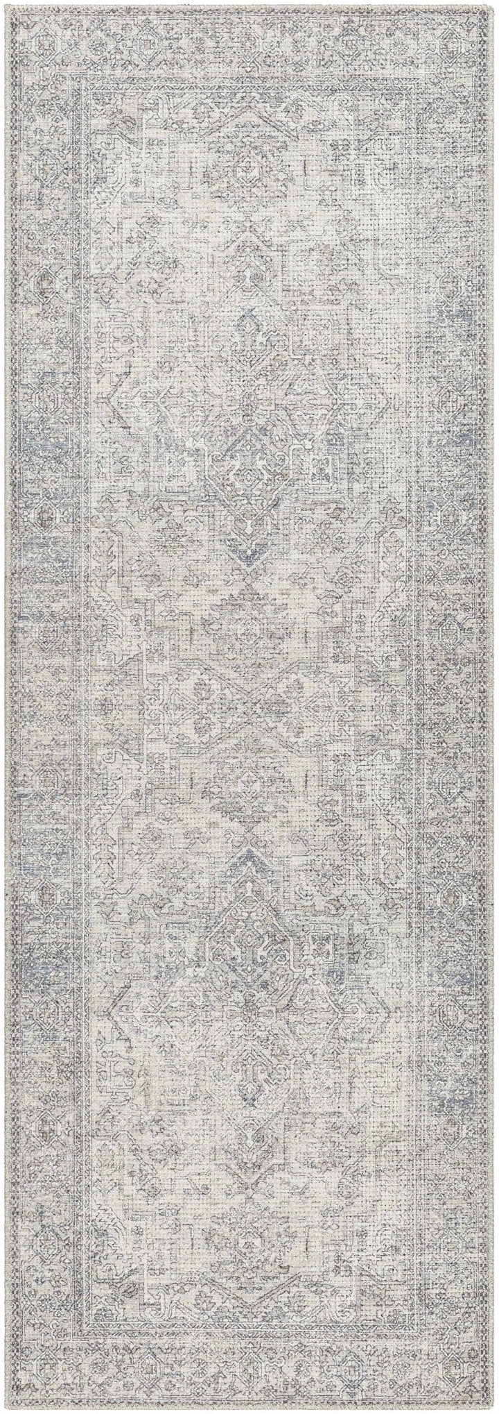 Charcoal And White Traditional Style Area Rug - The Rug Decor