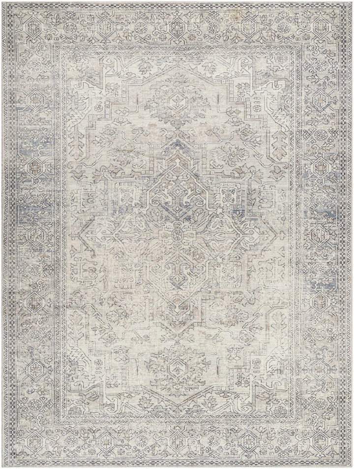 Charcoal And White Traditional Style Area Rug - The Rug Decor