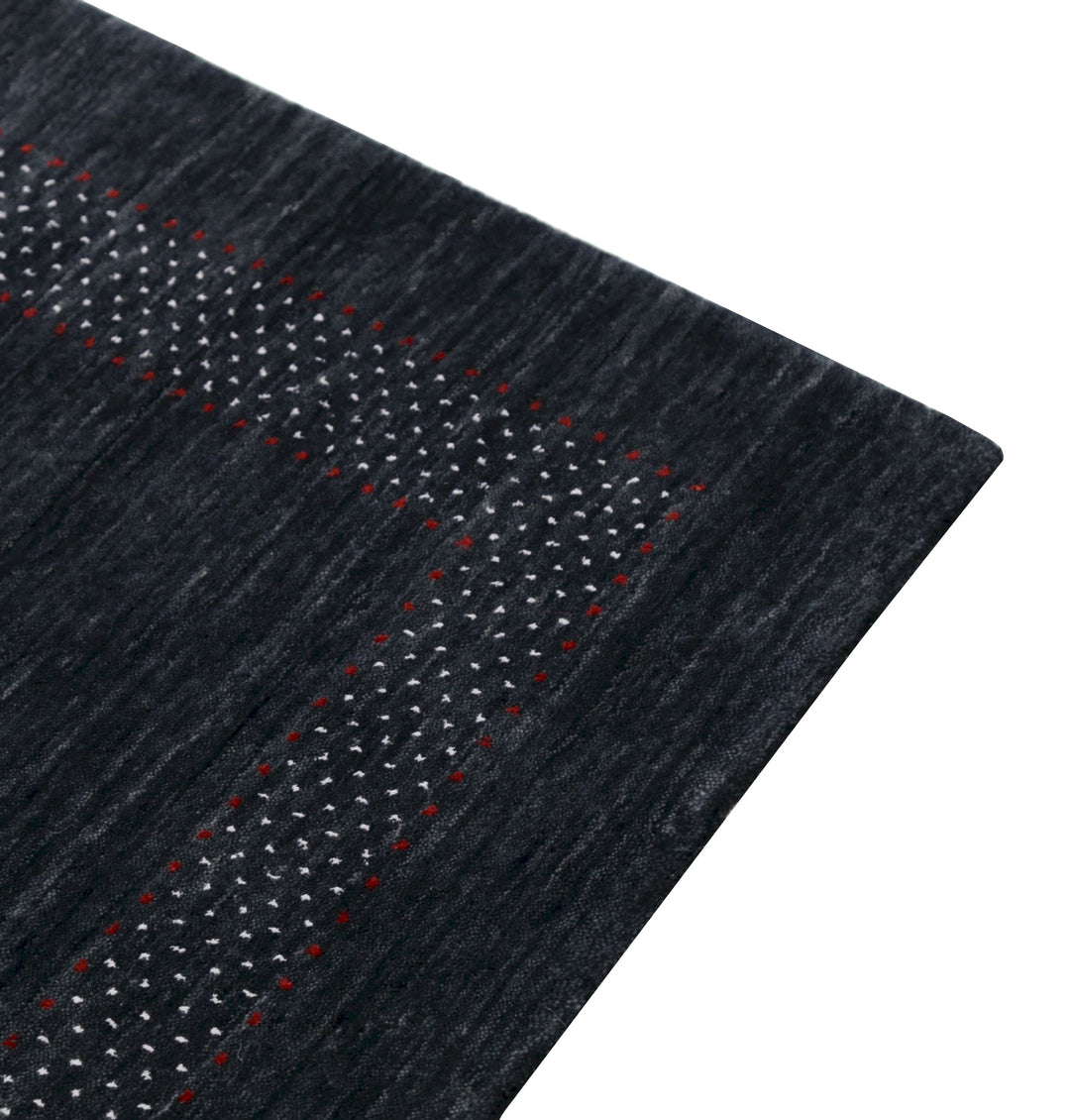 Charcoal Center Pattern Hand Loomed Wool Area Rug - The Rug Decor