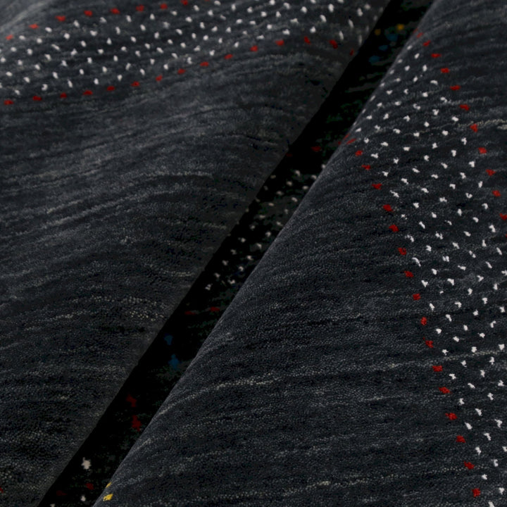 Charcoal Center Pattern Hand Loomed Wool Area Rug - The Rug Decor