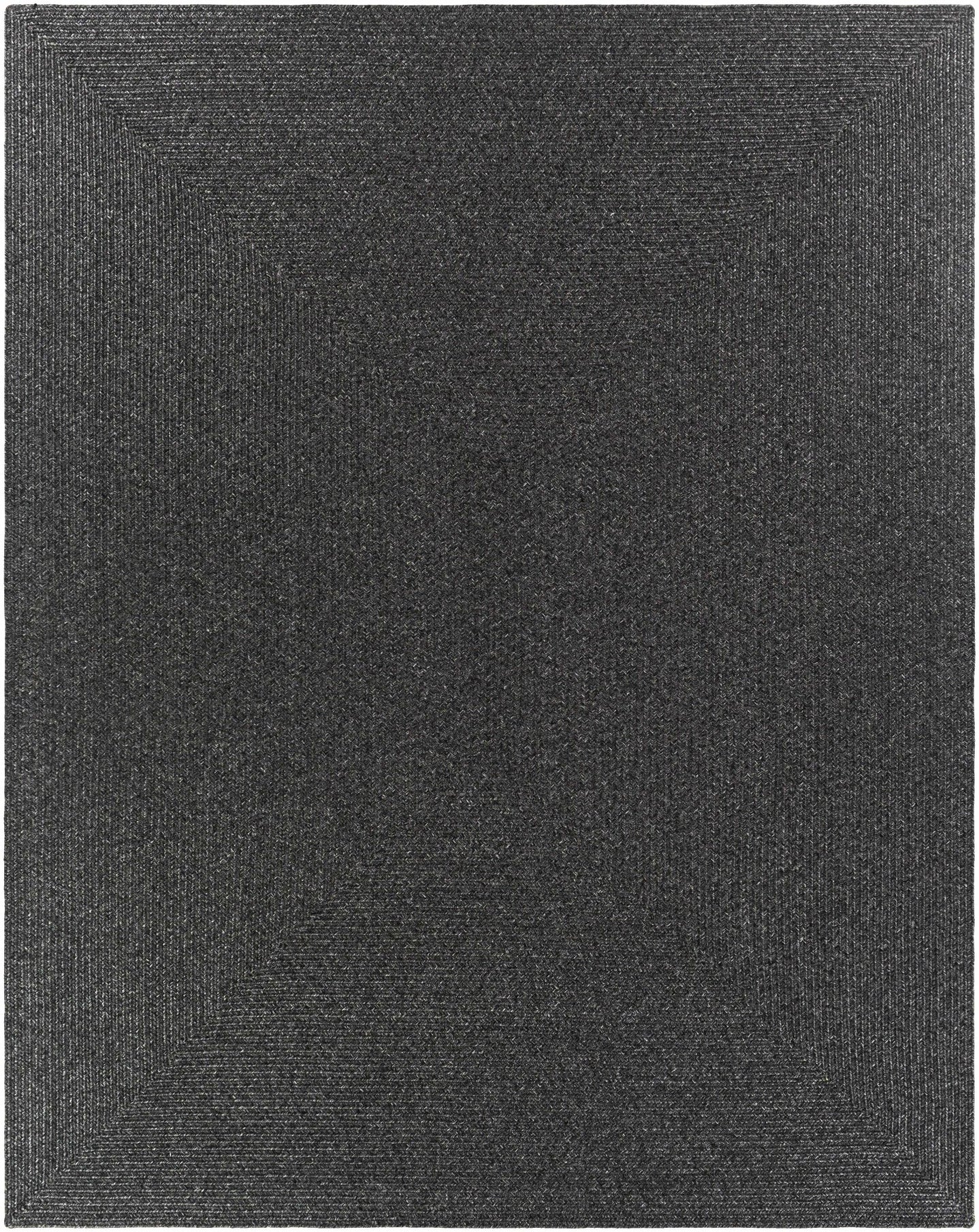 Charcoal Chevron Design Jute Braided Outdoor safe area Rug - The Rug Decor