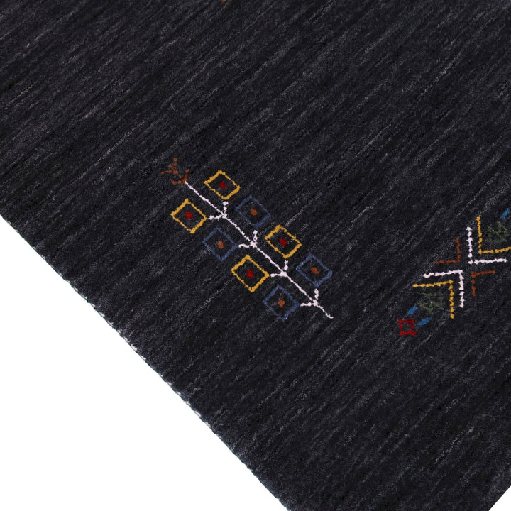 Charcoal Tribal Center Medallion Hand Loomed Wool Area Rug - The Rug Decor