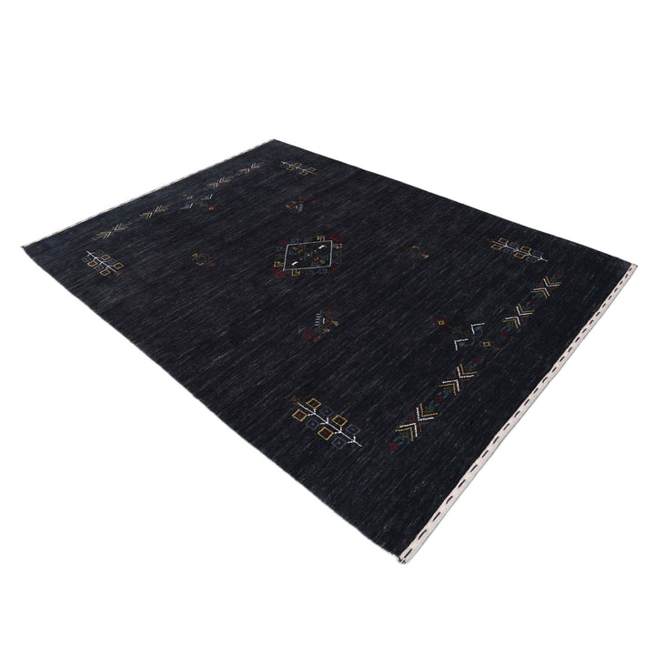 Charcoal Tribal Center Medallion Hand Loomed Wool Area Rug - The Rug Decor