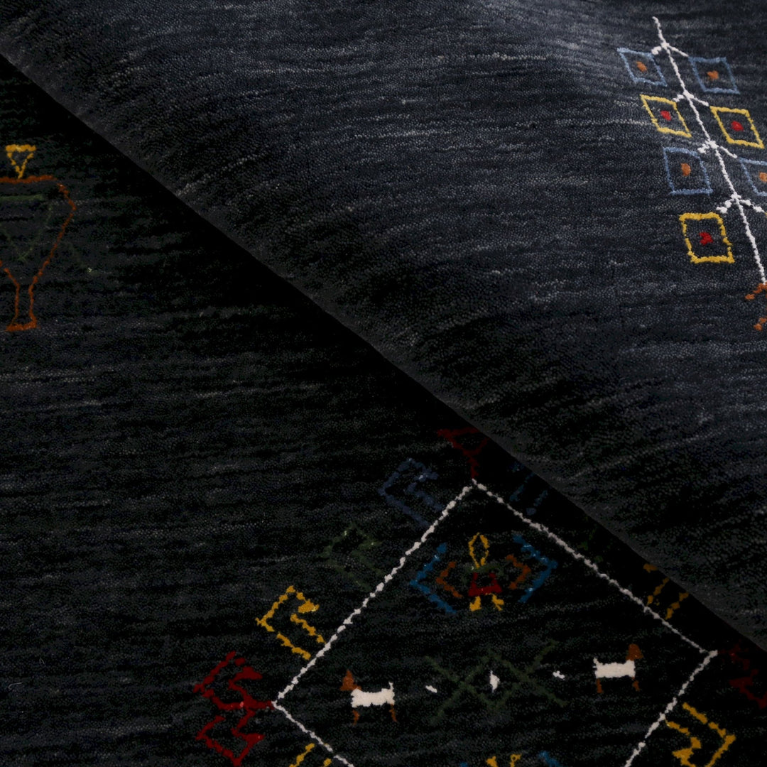 Charcoal Tribal Center Medallion Hand Loomed Wool Area Rug - The Rug Decor