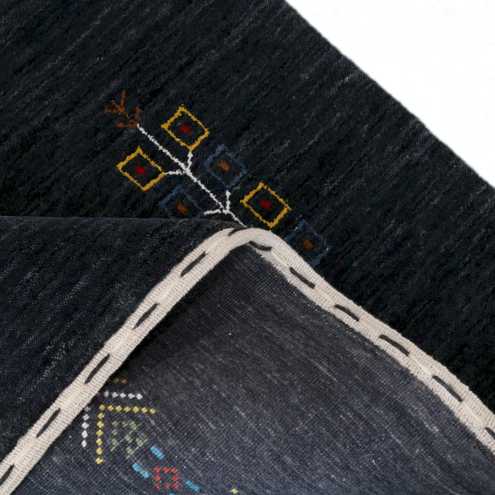 Charcoal Tribal Center Medallion Hand Loomed Wool Area Rug - The Rug Decor