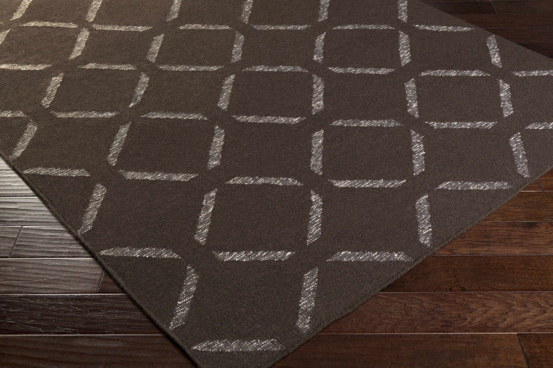 Charity Brown Modern Geometrical Design Hand Woven Area Rug - The Rug Decor