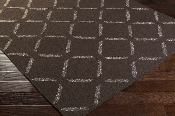 Charity Brown Modern Geometrical Design Hand Woven Area Rug - The Rug Decor