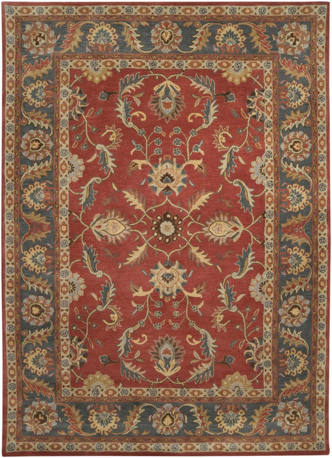 Charlottesville Traditional Persian Design Maroon And Brown Wool Rug - The Rug Decor