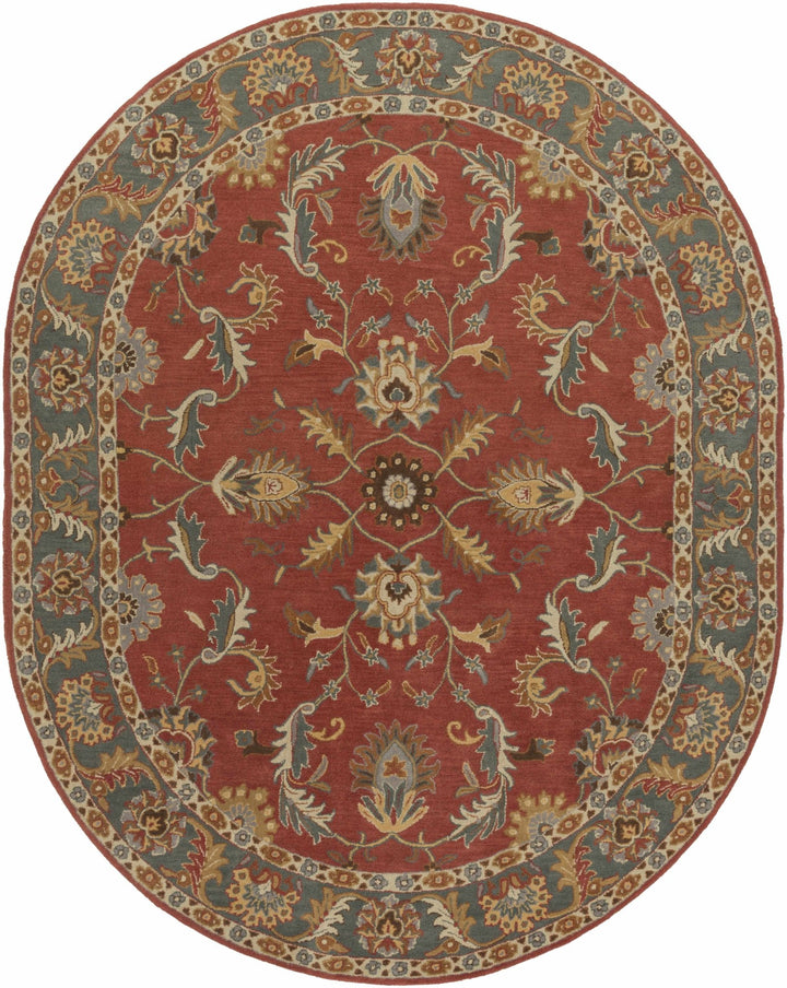 Charlottesville Traditional Persian Design Maroon And Brown Wool Rug - The Rug Decor