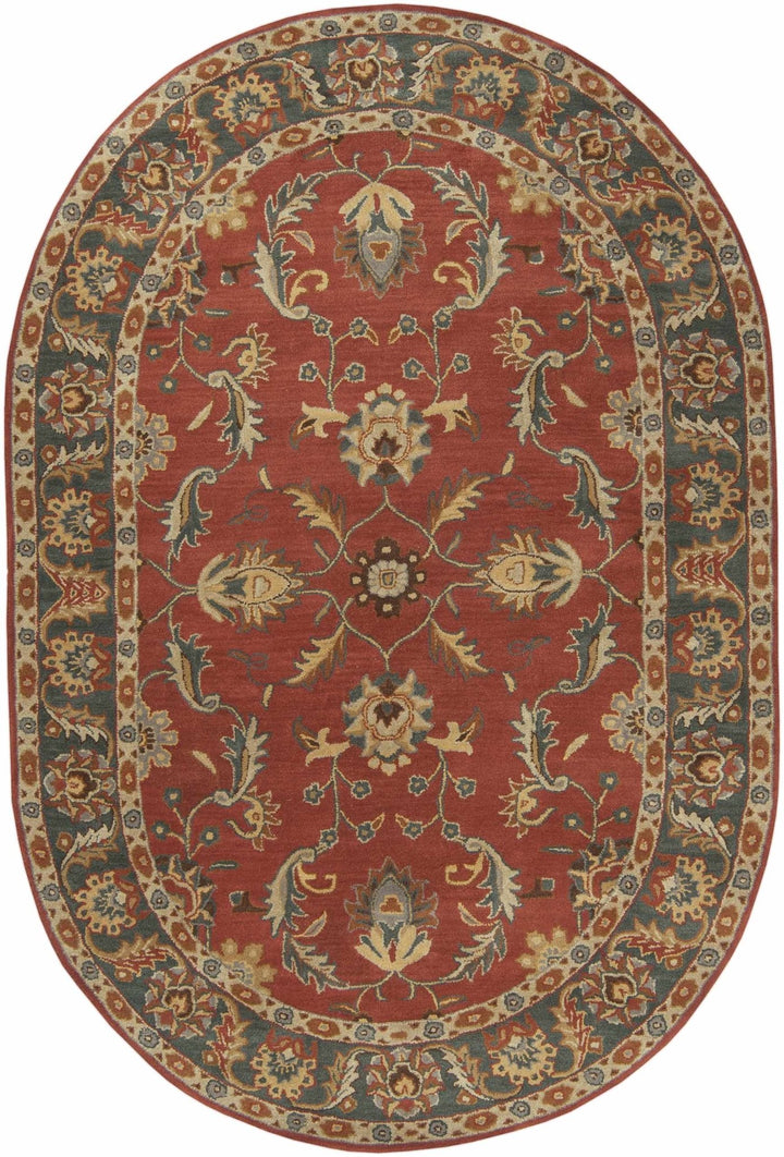 Charlottesville Traditional Persian Design Maroon And Brown Wool Rug - The Rug Decor