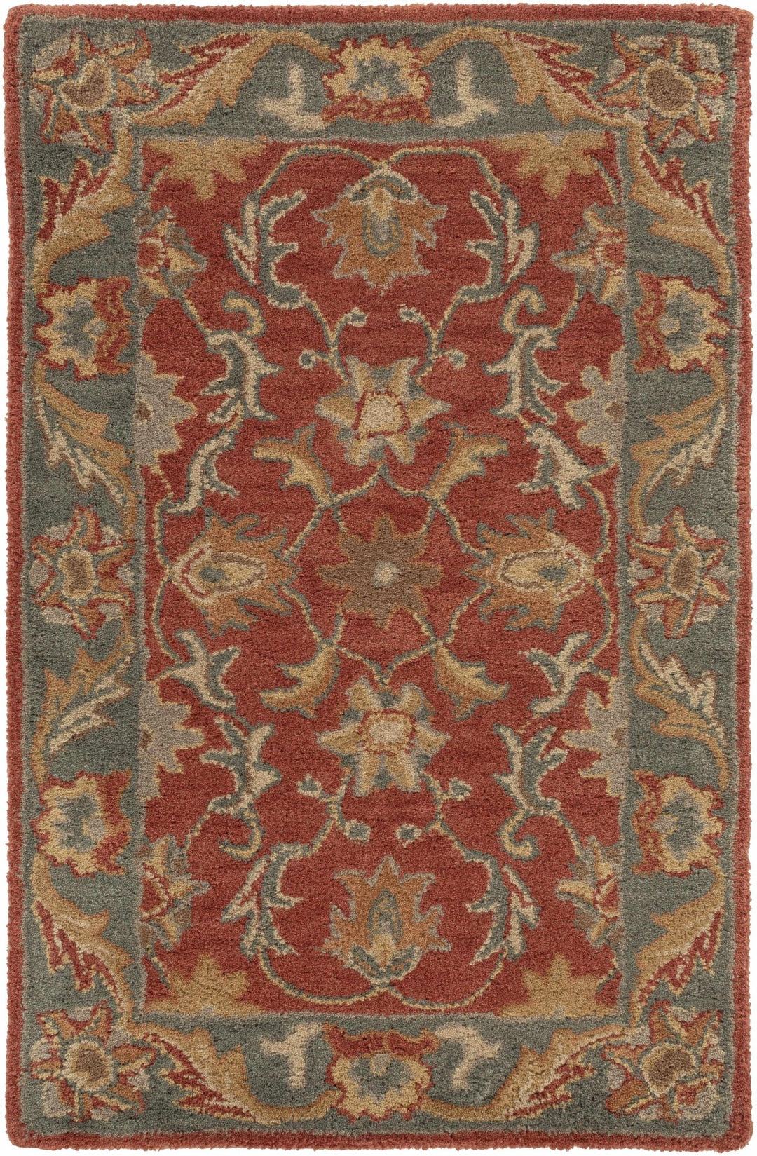 Charlottesville Traditional Persian Design Maroon And Brown Wool Rug - The Rug Decor