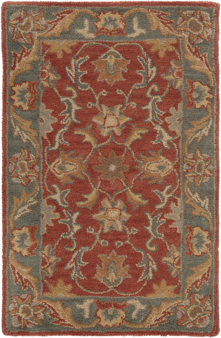 Charlottesville Traditional Persian Design Maroon And Brown Wool Rug - The Rug Decor