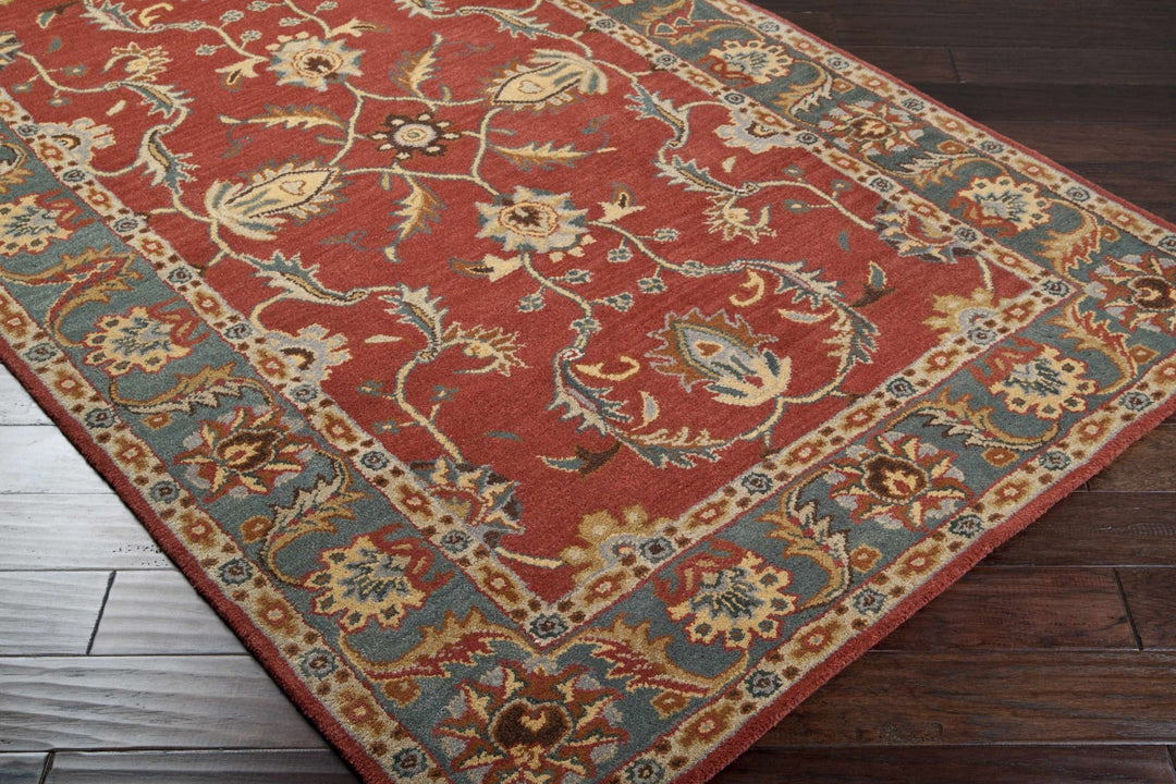 Charlottesville Traditional Persian Design Maroon And Brown Wool Rug - The Rug Decor