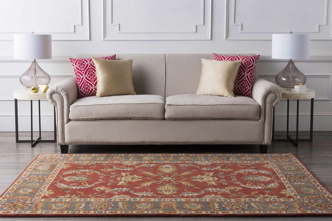 Charlottesville Traditional Persian Design Maroon And Brown Wool Rug - The Rug Decor