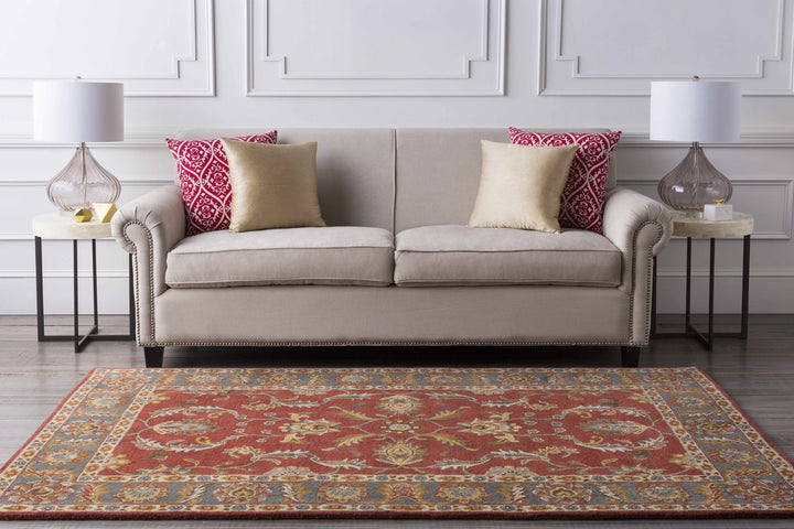 Charlottesville Traditional Persian Design Maroon And Brown Wool Rug - The Rug Decor